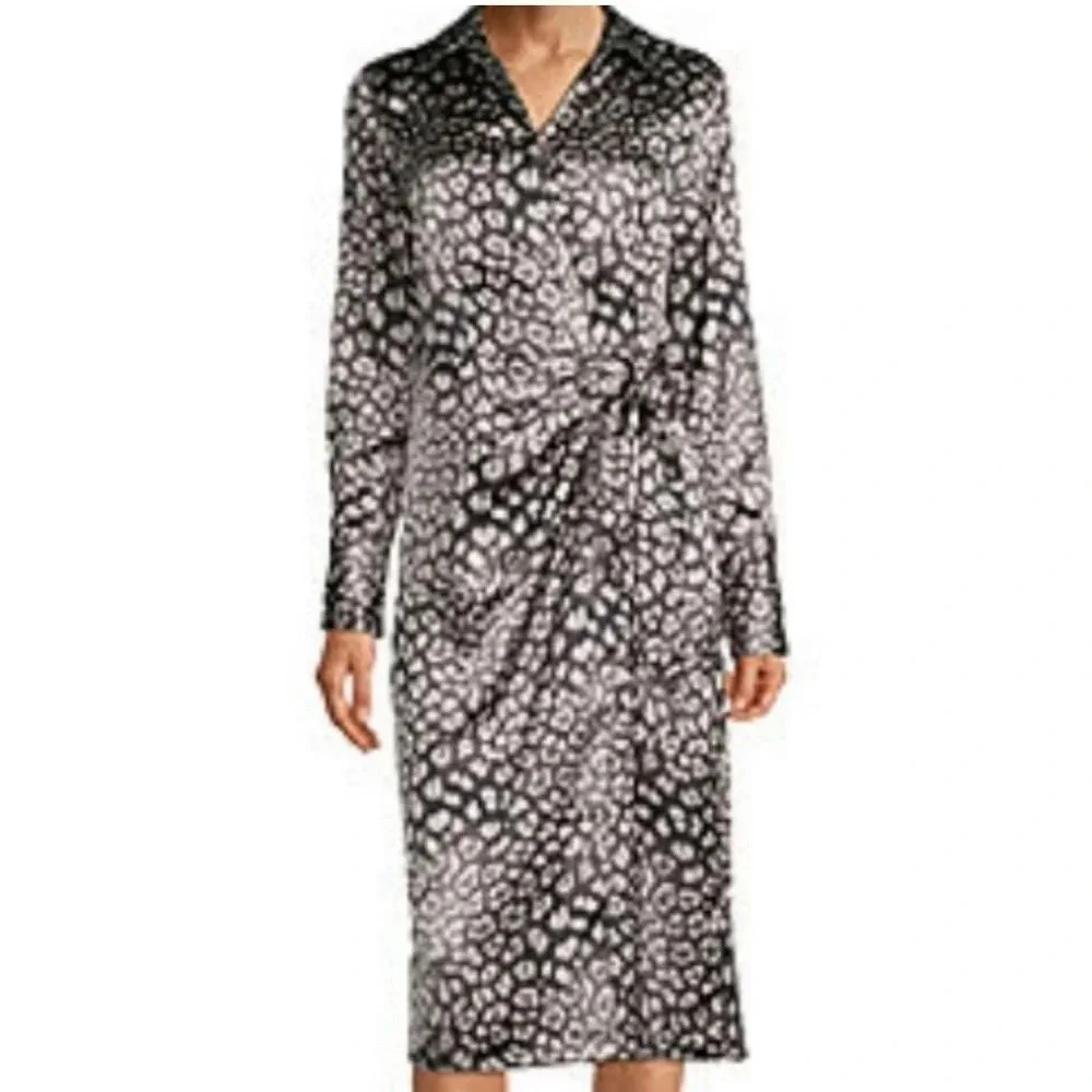Worthington Women's Wrap Dress Animal printed